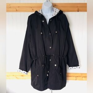 NWOT Fisoul Women’s lightweight black anorak Jacket with a Hood Size XXL